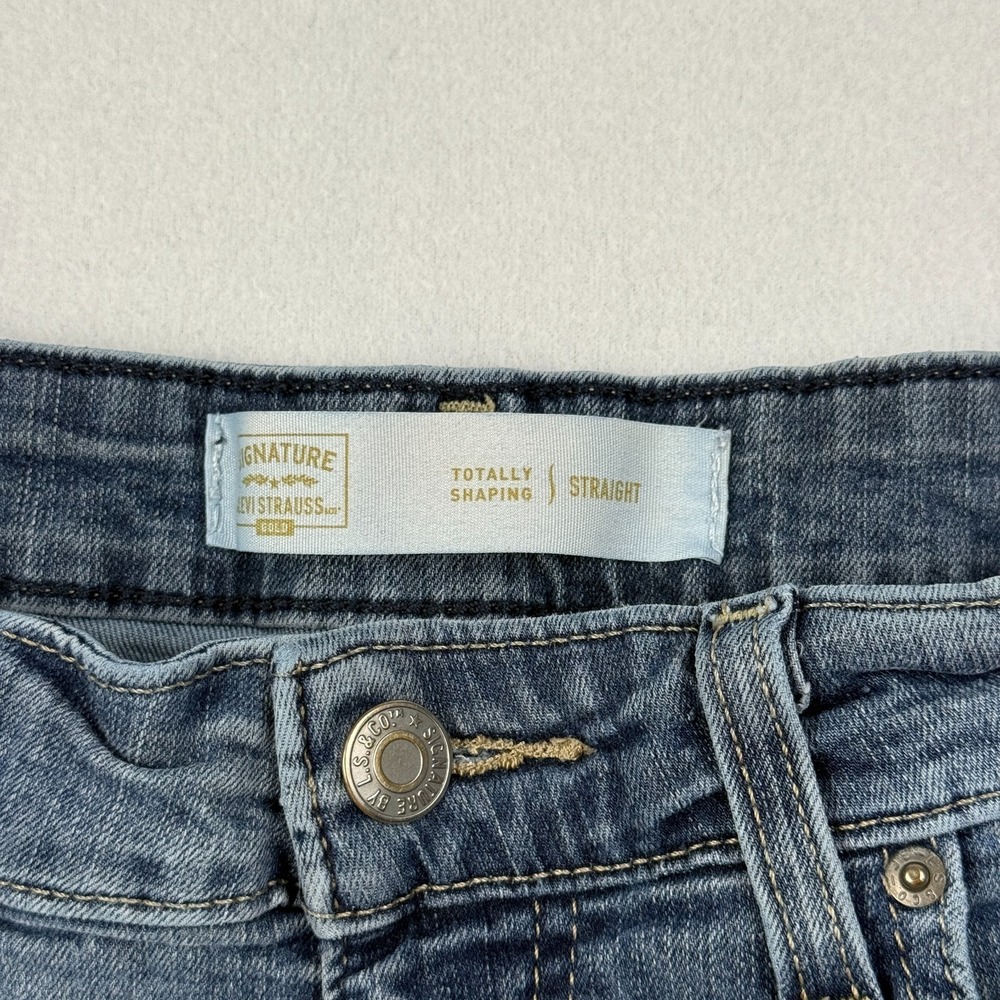 Levis‎ Signature Gold Womens Jeans Size 16M Totally Shaping Straight Stretch - Picture 5 of 14